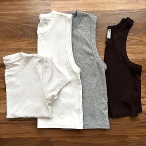 BUNDLE (4) Aritzia Sunday Best Wilfred Free Tops Tanks Set XS/S